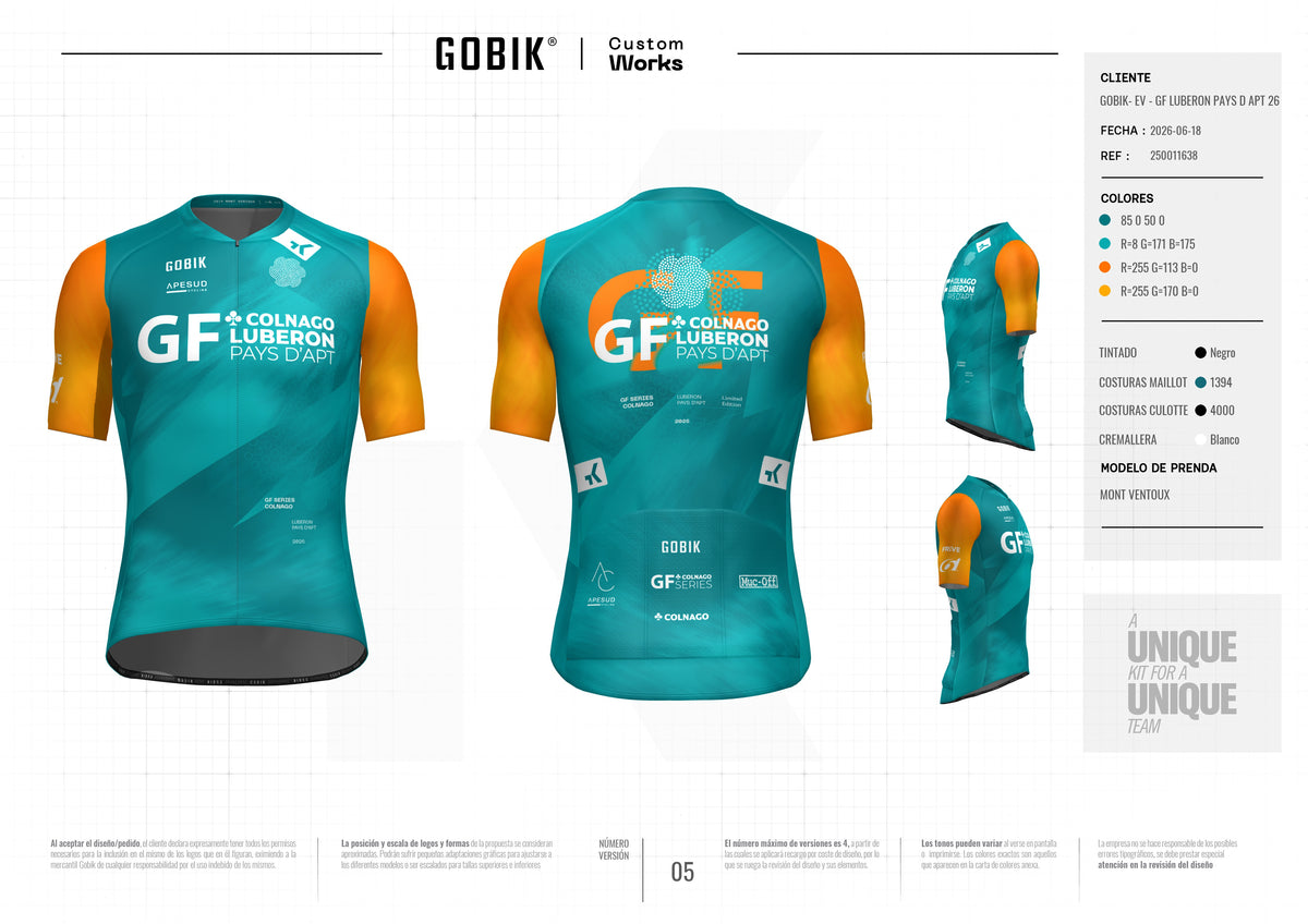 Maillots du Colnago GF Luberon Pays d'Apt 2026